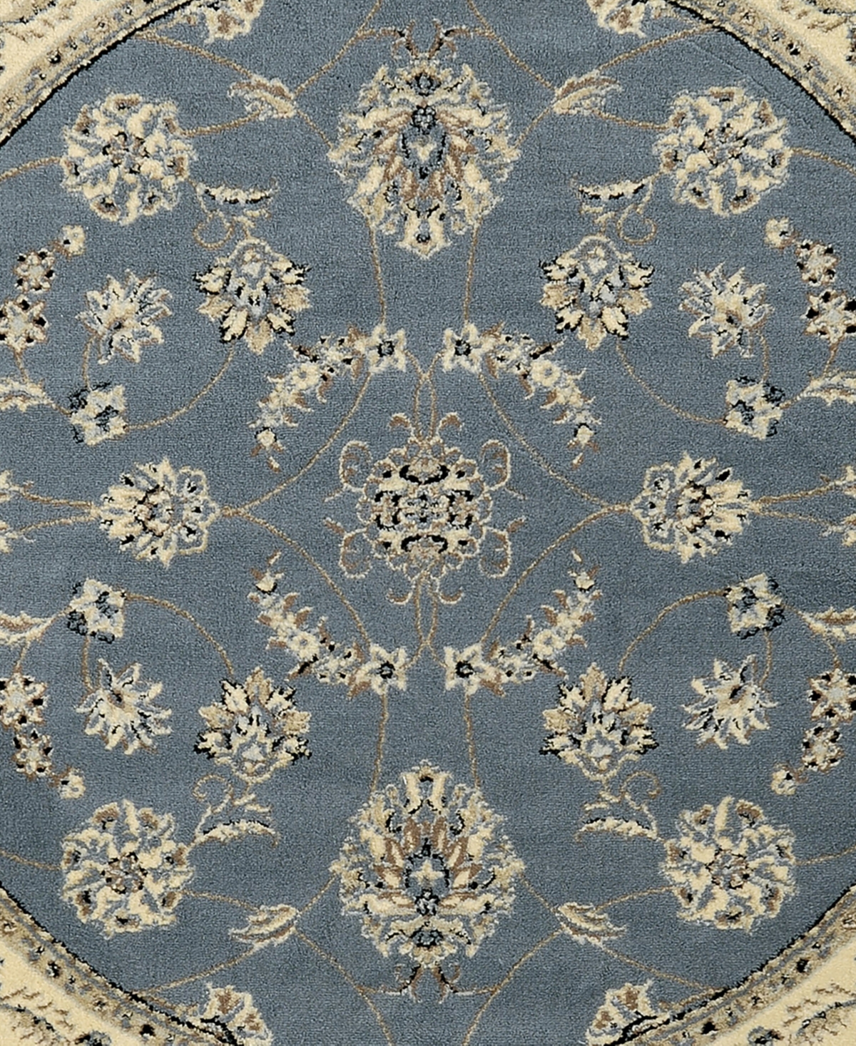 Shop Km Home Closeout!  Pesaro 1596 5'3"x5'3" Round Area Rug In Gray,blue