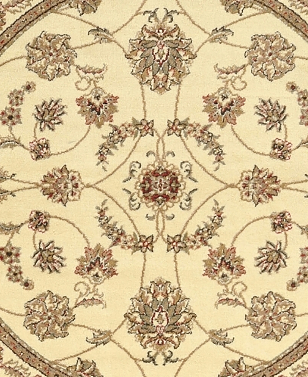 Shop Km Home Closeout!  Pesaro 1596 5'3"x5'3" Round Area Rug In Ivory