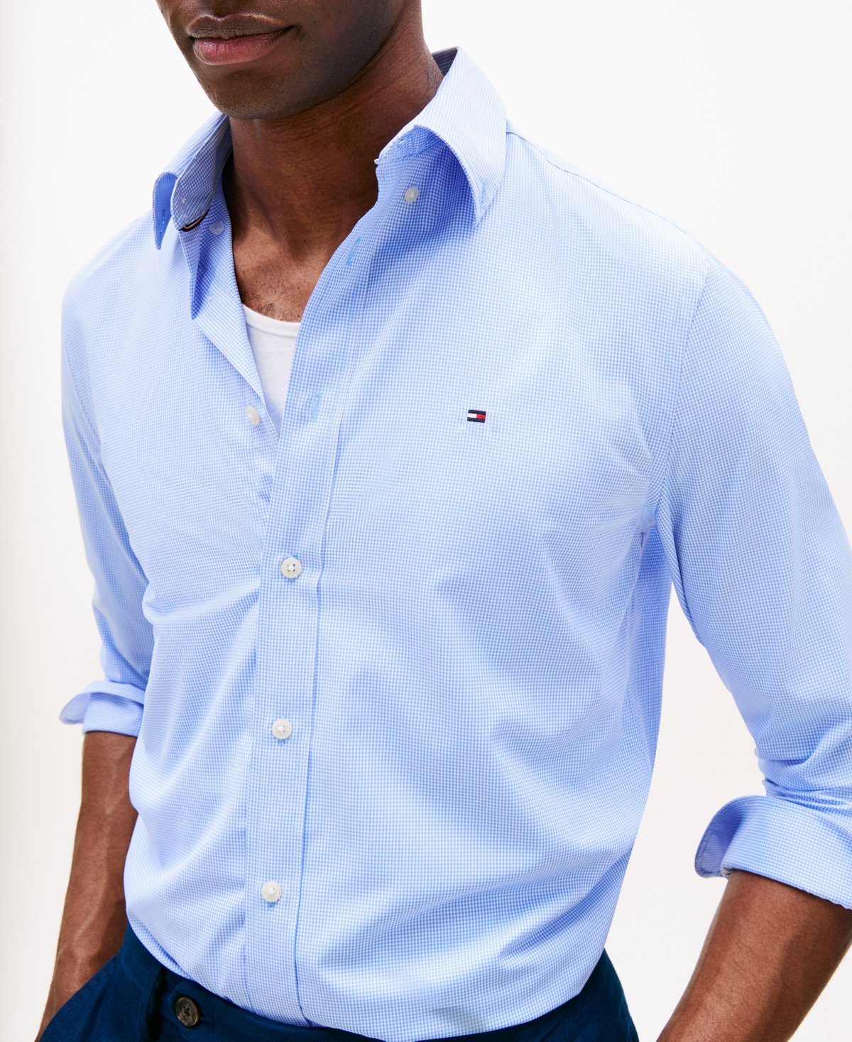 Tommy Hilfiger Men's Regular-fit Gingham Performance Shirt