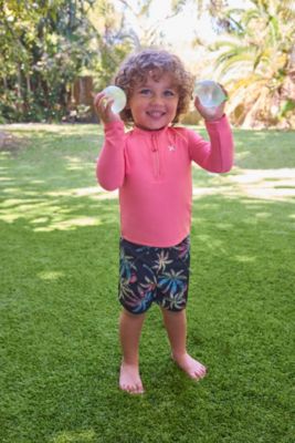 Toddler Boys Rash Guard Top & Swim Shorts, 2 Piece Set