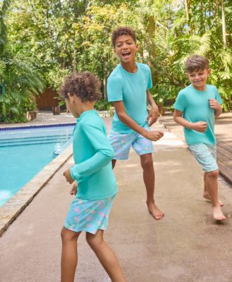 Big Boys Flamingo Printed Pull-On Swim Shorts	