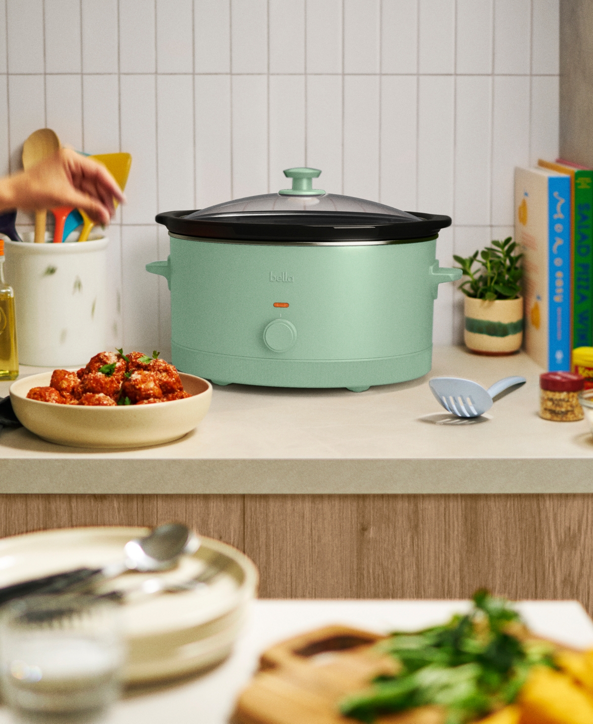 Bella 6-quart Slow Cooker In Seaglass