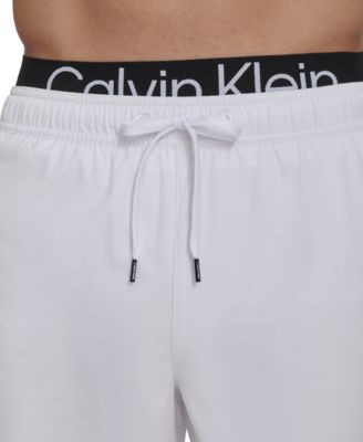 Men's Logo Elastic Waist Modern Euro 5" Volley Swim Trunks