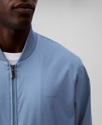 Men's Logo-Print Matte Bomber Jacket