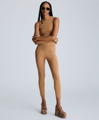 Womens Cutout Built In Bra Tank High Waist 7 8 Leggings