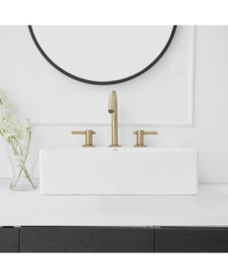 8 in. Widespread Double Handle High-Arc Bathroom Faucet Water-Saving With Drain Kit In Brushed Nickel