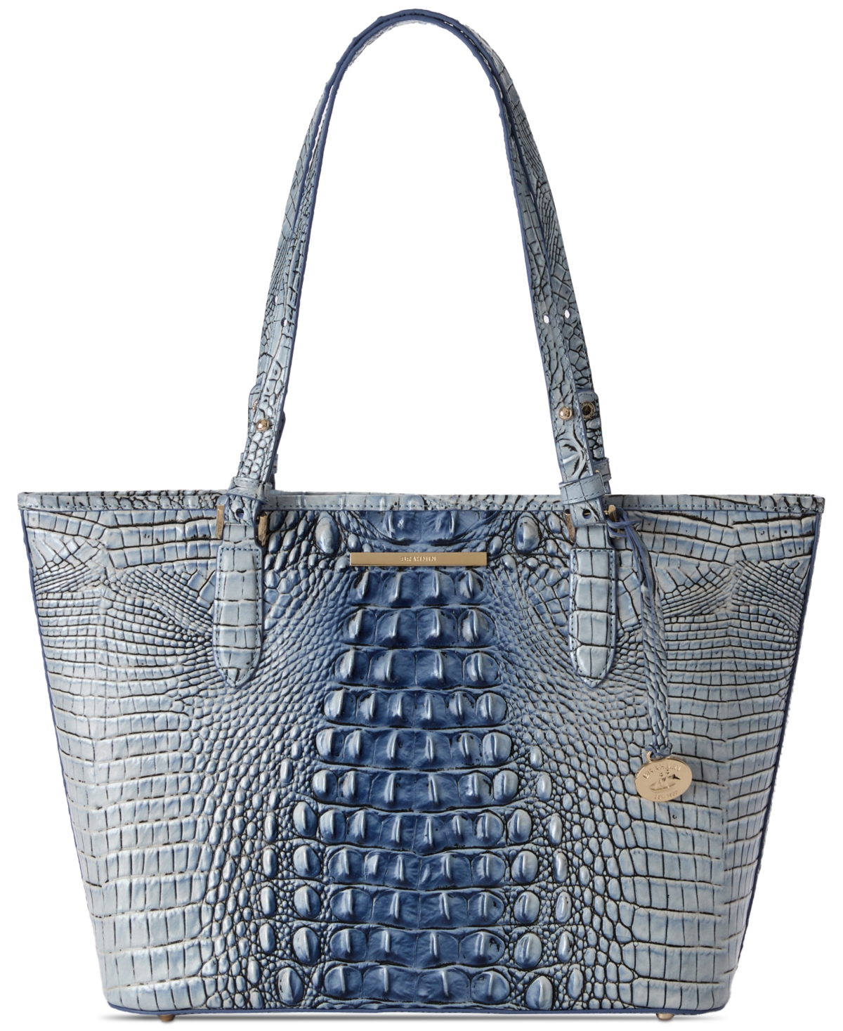 Asher Melbourne Leather Tote - Bellbottom Blue