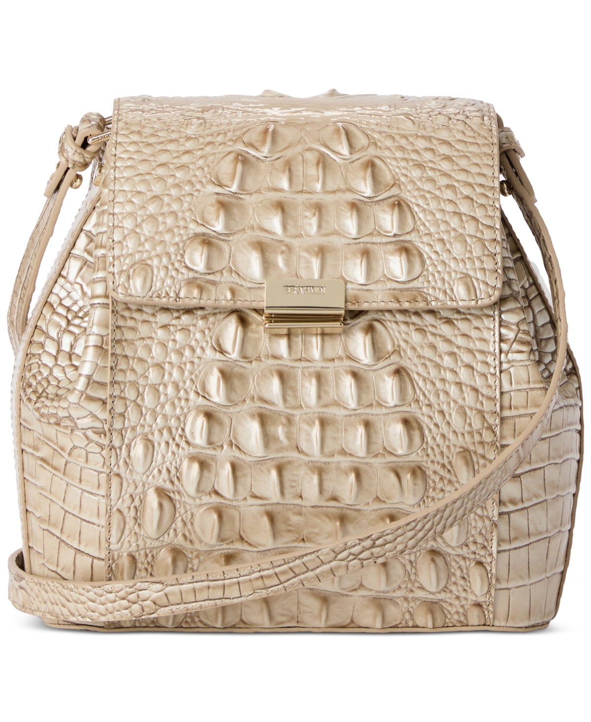 Melbourne Margo Embossed Leather Crossbody - Wind Chime