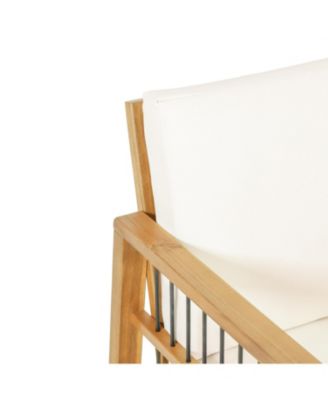 Streamdale Acacia club chairs (set of 2), Deep seating, soft beige cushions, teak finish