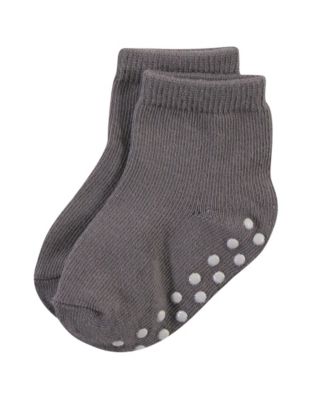 Baby Boys Natural Kids' Eight-Pair Non Skid Crew Socks