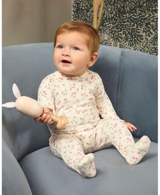 Baby Girls "Full Bloom" Floral Pointelle Footie