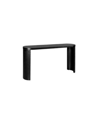 Streamdale 60" Entryway Table with Curved Legs (Black)