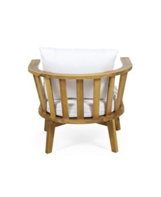 Streamdale Acacia patio club chair, Waterproof cushions, 400lb capacity