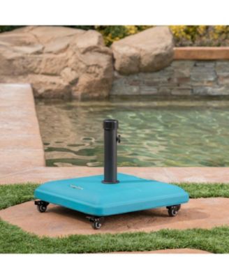 Streamdale Teal Concrete Umbrella Base - Outdoor Patio Stand