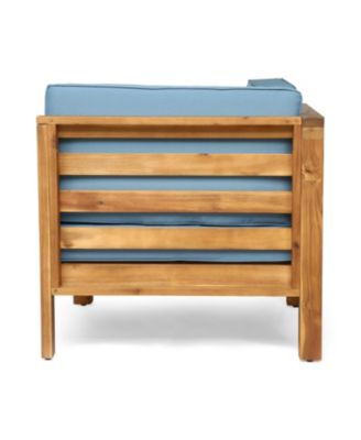 Streamdale Acacia Wood Outdoor Loveseat Set with Coffee Table