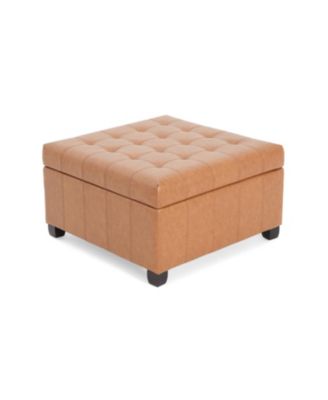 Tufted Waffle Stitch Storage Ottoman - 31" x 31"
