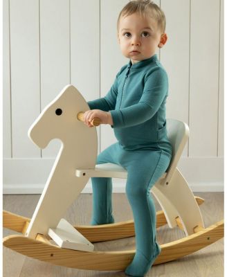 Baby Girls Half Zip Stretch Blend Footie