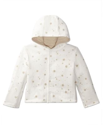 Baby Boys or Baby Girls Hooded Reversible Cotton Rich Star-Print / Quilted Jacket