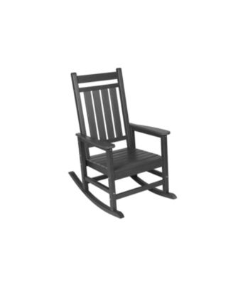 Streamdale 3-Piece Grey Rocking Chair Set, 2 Rockers, 1 Table, Wood-Texture