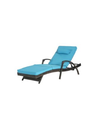 Streamdale Outdoor Wicker Reclining Lounge Chair Set, Cushioned, 150° Recline