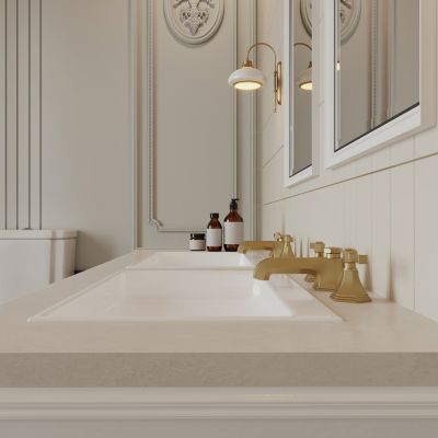 8 in. Widespread Double Handle 3 Hole Bathroom Faucet Water-Saving with Metal Drain