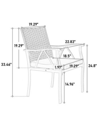 Streamdale 7pc Patio Dining Set, Wicker, Swivel Rockers, Cushions, Table