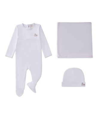Baby Girls 3 Piece "Rocking Pony" 100% Pima Footie Set