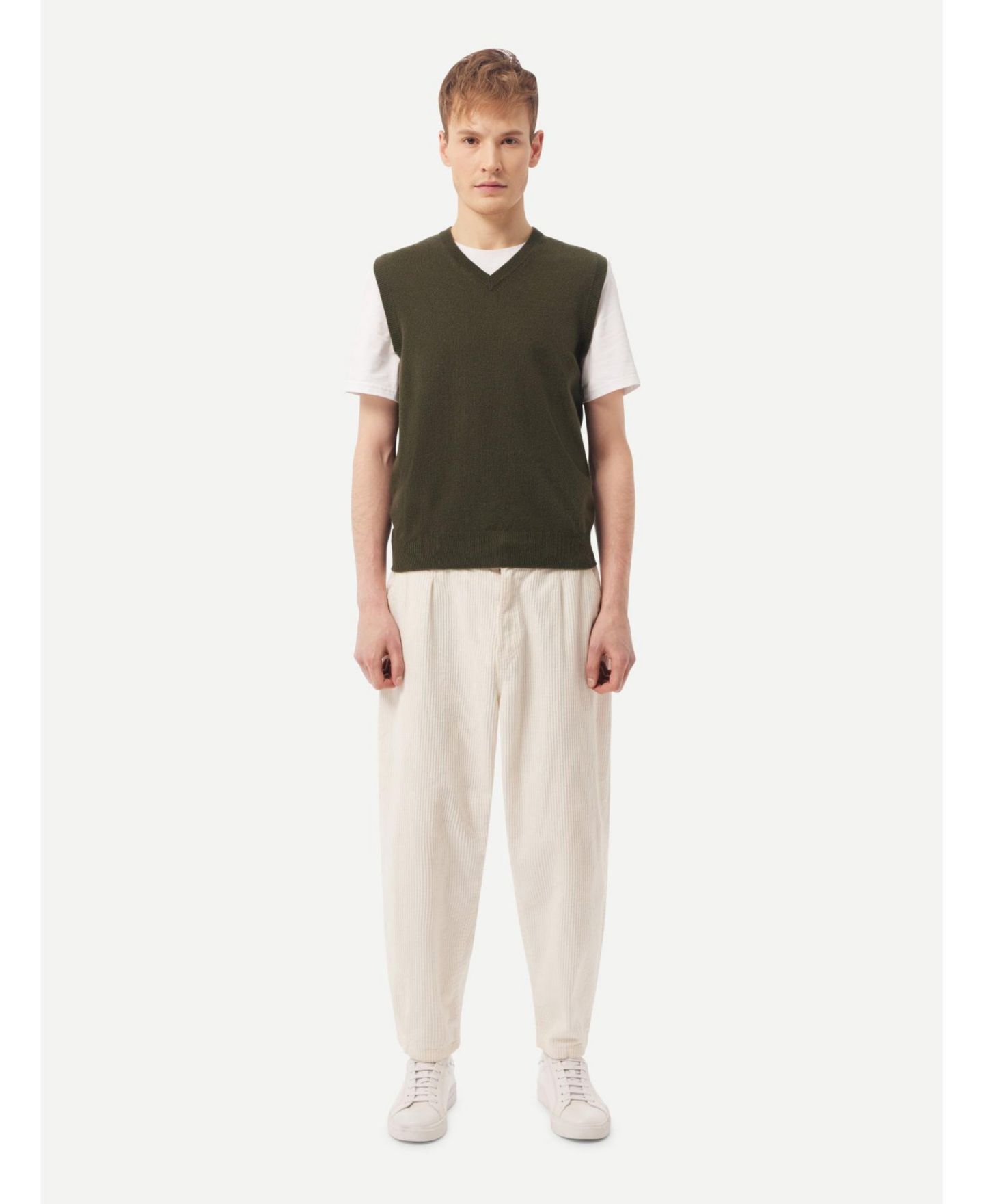 Мужской жилет Gobi Cashmere 100% Cashmere Cashmere Vest, цвет: Зелёный — фото 2