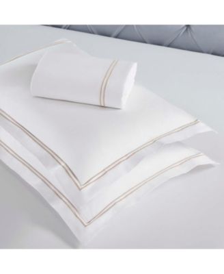 Spring Blooms Cotton Two-Line Embroidered 3-Piece Duvet Cover Set, Full/Queen