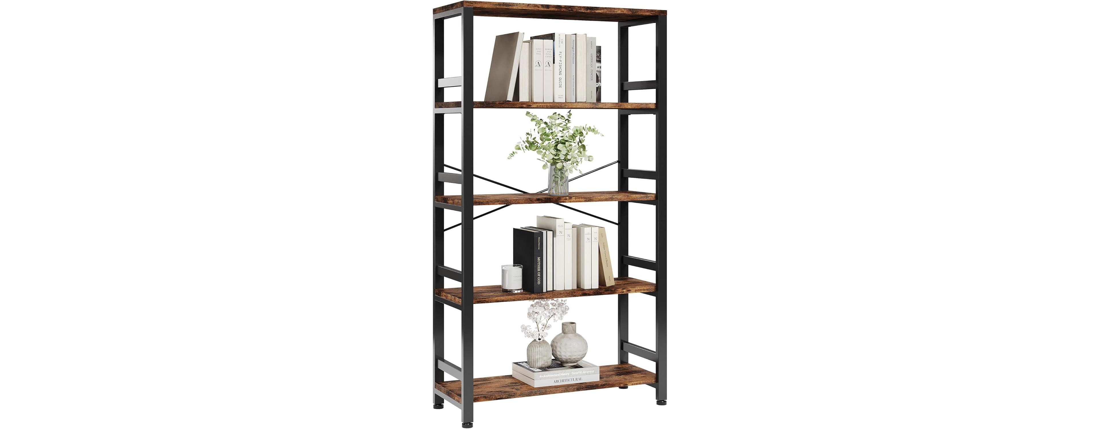 Bookshelves and Bookcases, 31.5in Wide Shelf 5-Tier Ladder Shelf