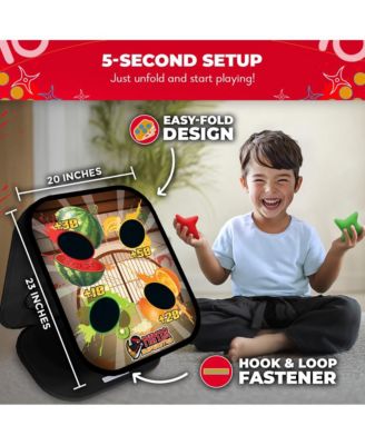 Ninja Superstar | 2-in-1 Corn Hole Games for Kids | 5-Second Setup | Ninja Kids Toys | Bean Bag Toss Game for Kids