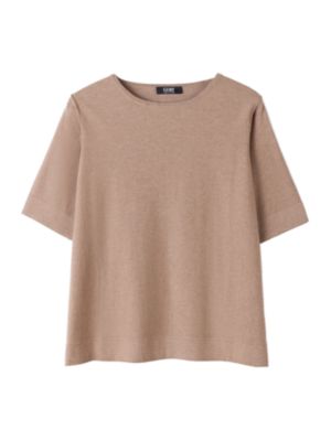 Women's Box-Cut Cotton Silk Cashmere Blend T-Shirt