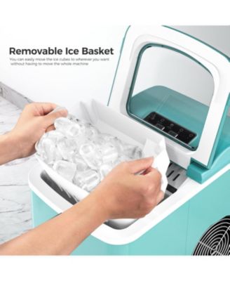 26Lbs/Day, Ice Maker, Self-Cleaning Ice Machine with Ice Scoop and Basket