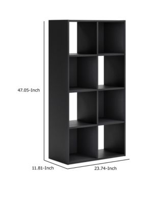 8-Cube Storage Bookcase – Tall Wooden Organizer for Books & Decor