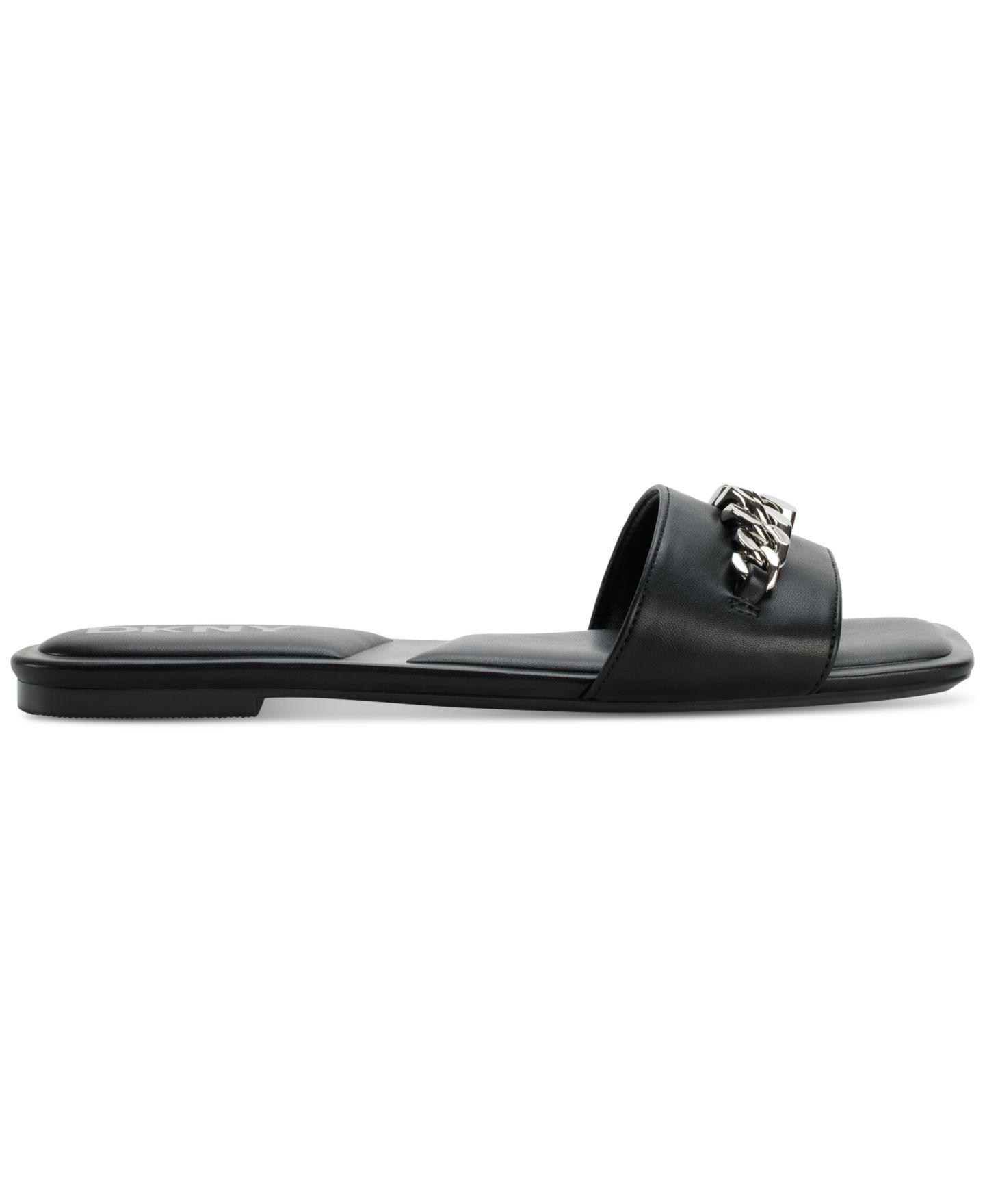Женские сандалии DKNY Dania Chain Slide Flat, цвет: Чёрный — фото 2