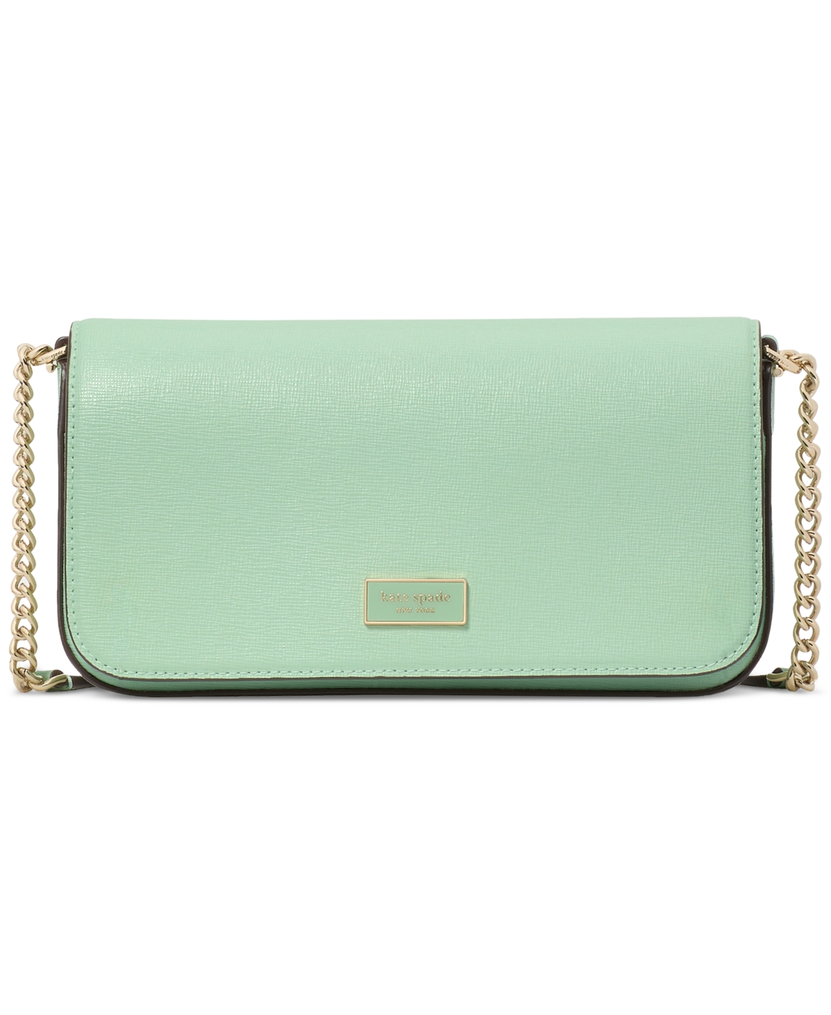 Kate Spade Serena Leather Chain Wallet In Pistachio Ice