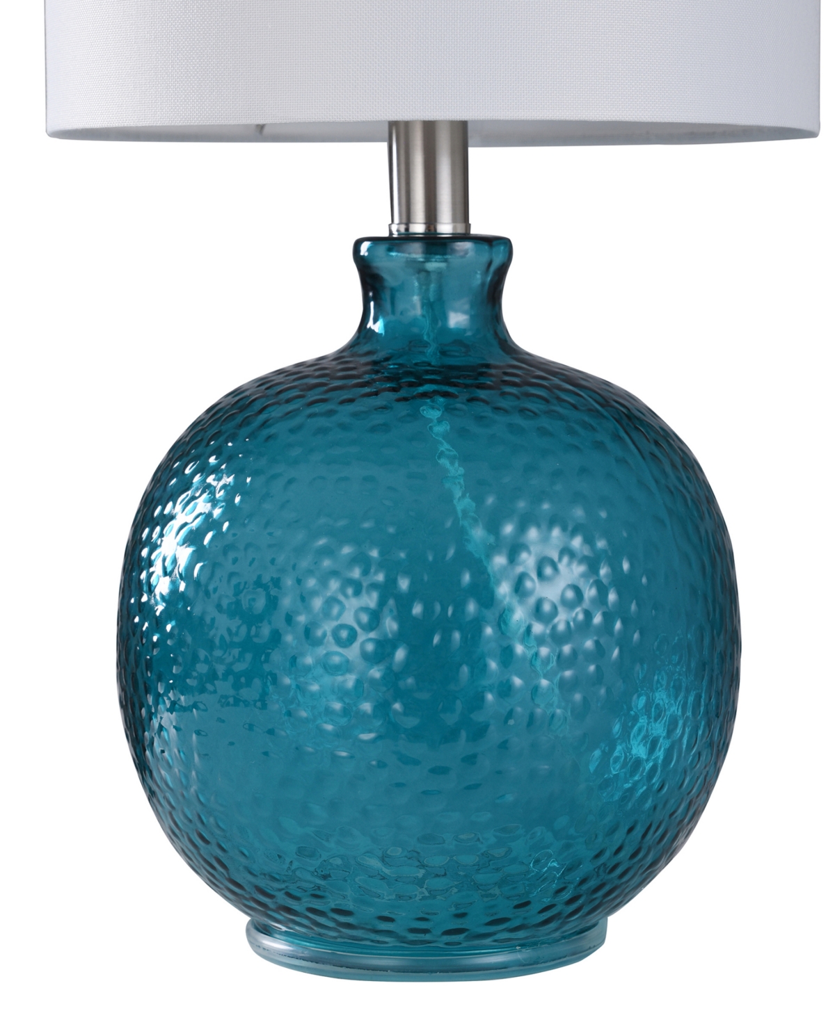 Shop Stylecraft Home Collection 20" Antique Glass Table Lamp In Blue