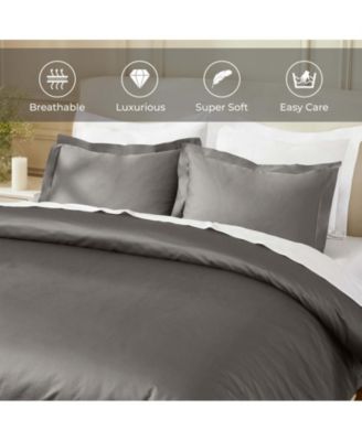 Egyptian Cotton 850 Thread Count Solid Duvet Cover Set, King/California King