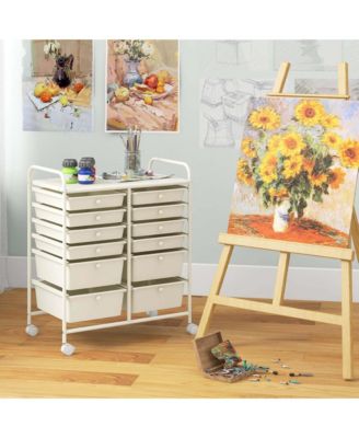 12 Drawers Rolling Cart Storage Scrapbook Paper Studio