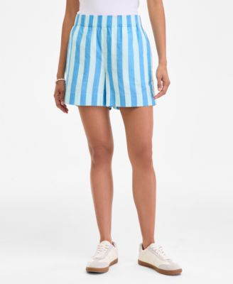 Women's Cotton Striped Pull-On Shorts, Exclusively at Macy's