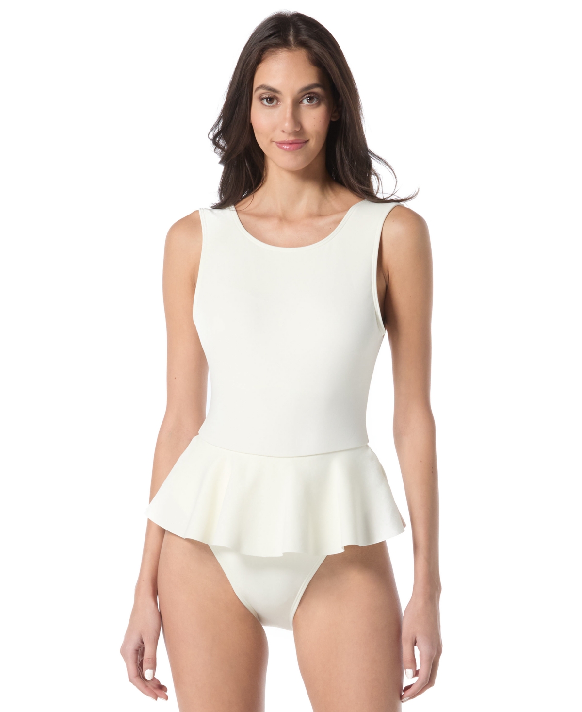 Vince Camuto Women's Skirted One-piece Swimsuit In Ivory