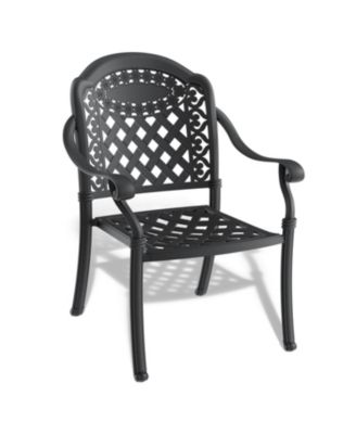Streamdale 5-pc Cast Aluminum Patio Set, Black Frame, Random Cushions