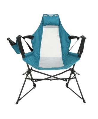 Streamdale Blue portable folding rocking chairs (2pcs) for camping/lawn