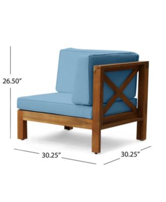 Streamdale Teak Acacia Wood Outdoor Set, 2 Armchairs & Coffee Table - BLUE