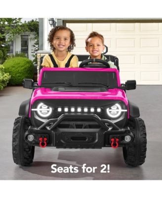 Kids 24V 2-Seater Electric Ride-On Car Truck w/ Parent Control, Bluetooth, LED Lights
