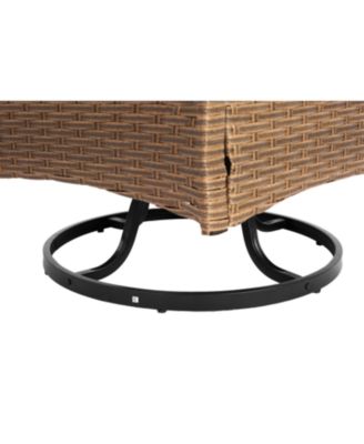 Streamdale 3pc Outdoor Swivel Rocker Set, Table, 2 Chairs, 350lb Cap