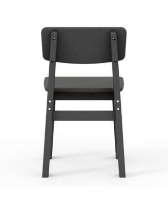 Outdoor HDPE Kids Modern Plastic Toddler Dining Chairs (Set of Two)