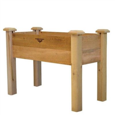 Raised Garden Bed Planter Box – Elevated Wooden Garden Box for Vegetables, Flowers & Herbs