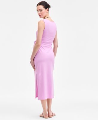 Women's Side-Tie Tank Midi Dress, Exclusively at Macy's
