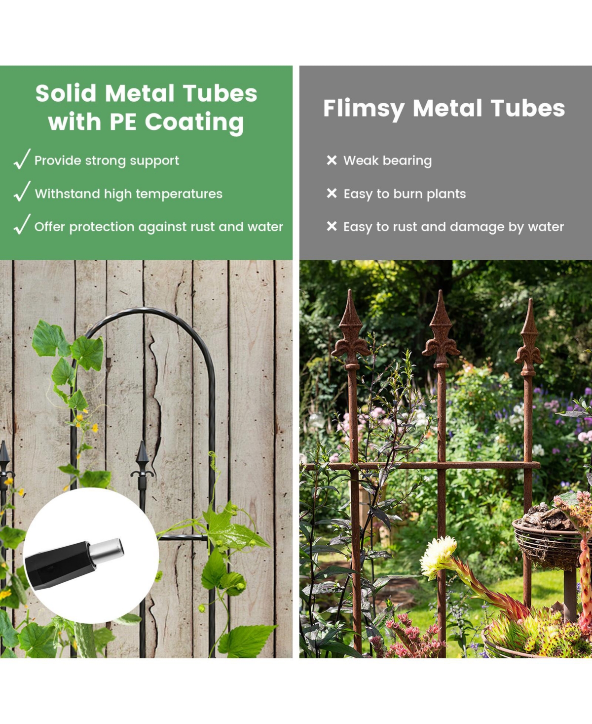 Outdoor Garden Rose Arch Trellis for Climbing Plants